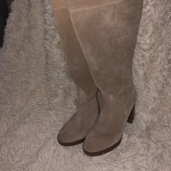 Michael Kors Taupe Suede Knee High Boots Sz 6M - Picture 3 of 5